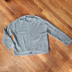 Lou & Grey Marled Gray/Green Women's Sweater